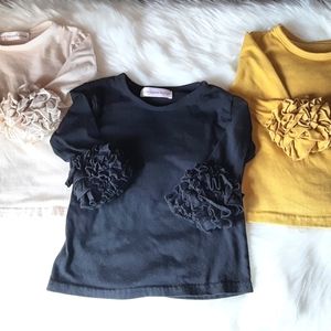 3 Toddler Girl Long Sleeve Triple Bell Tops Size 18 months